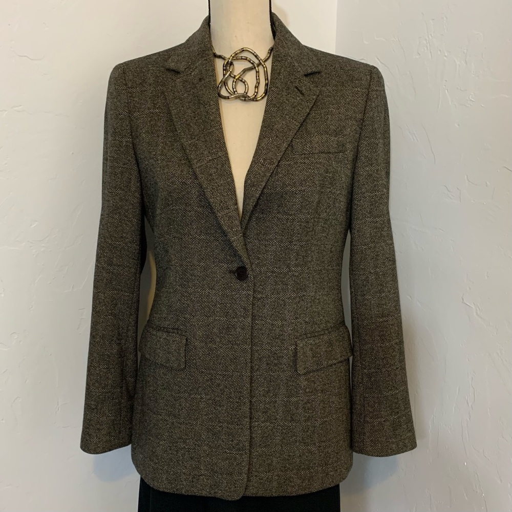 NWOT Armani Collizioni 100% Cashmere Windowpane Blazer